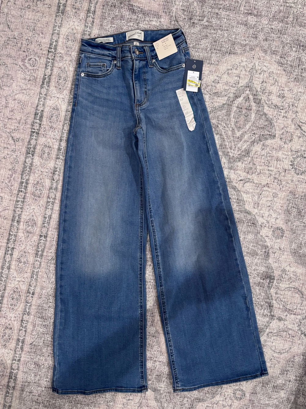 Universal Thread Medium Wash Wide-Leg High-Rise Jeans Brand NWT size 2R - Picture 4 of 12